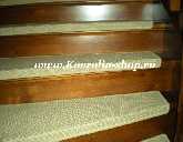Изготовление и монтаж  ковриков на лестницу. Циновка из сизаля